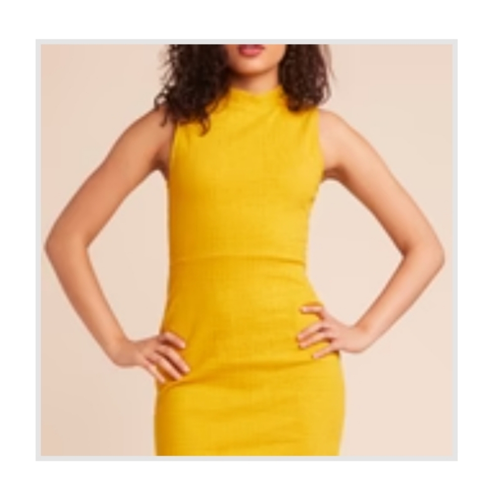 NWT - Jack by BB Dakota Retro Mustard Sleeveless Dress - Size S
